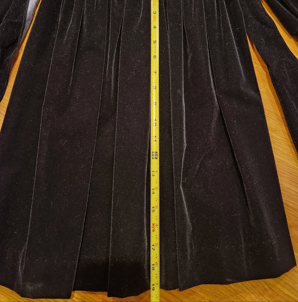 Black Velvet GIRLS Size 8 DRESS - JO LENE BRAND - Picture 15 of 16